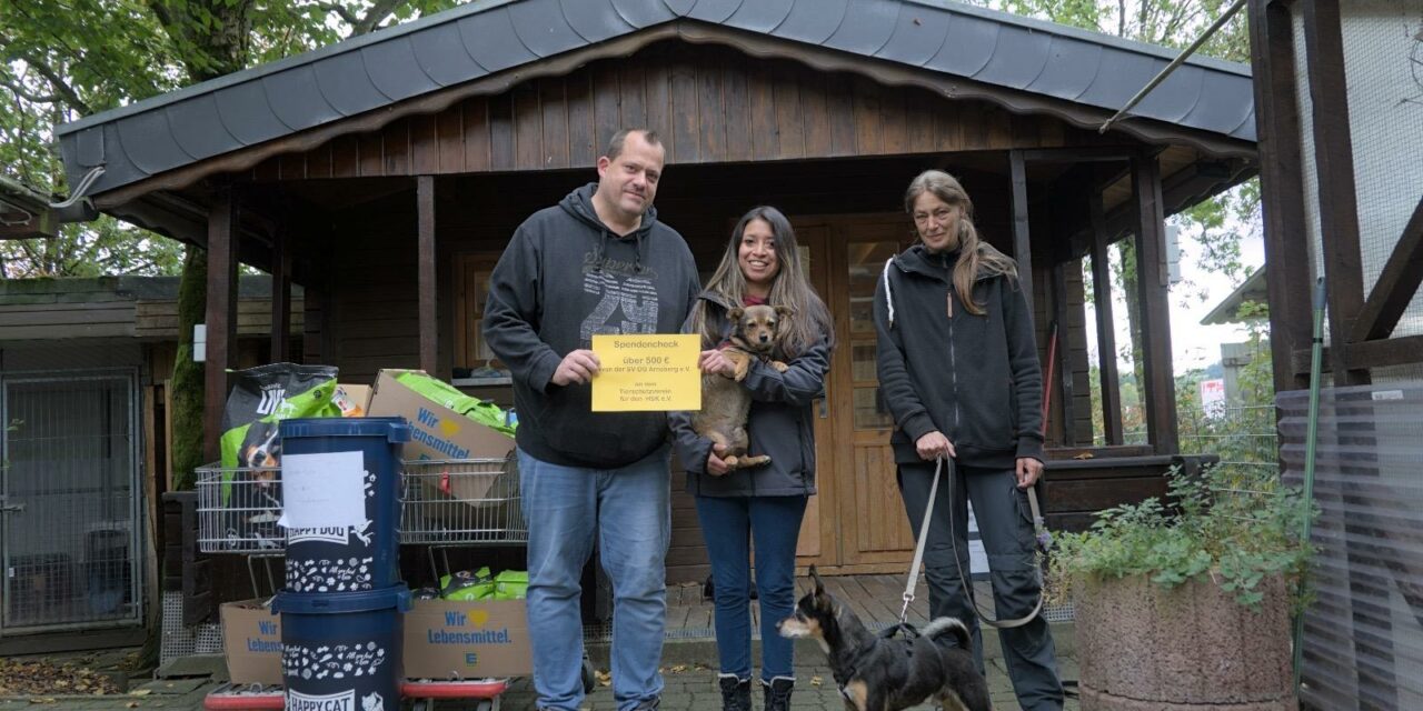 Spendenübergabe vom Schäferhundverein in Arnsberg